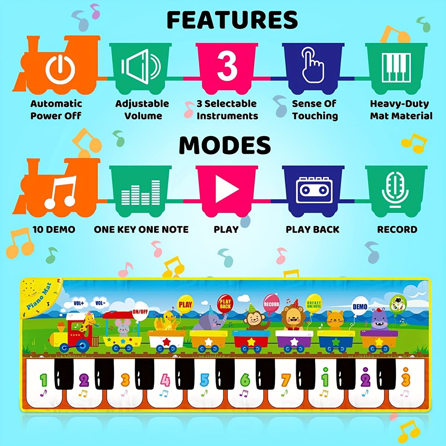 Musical Piano Mat For Kids,