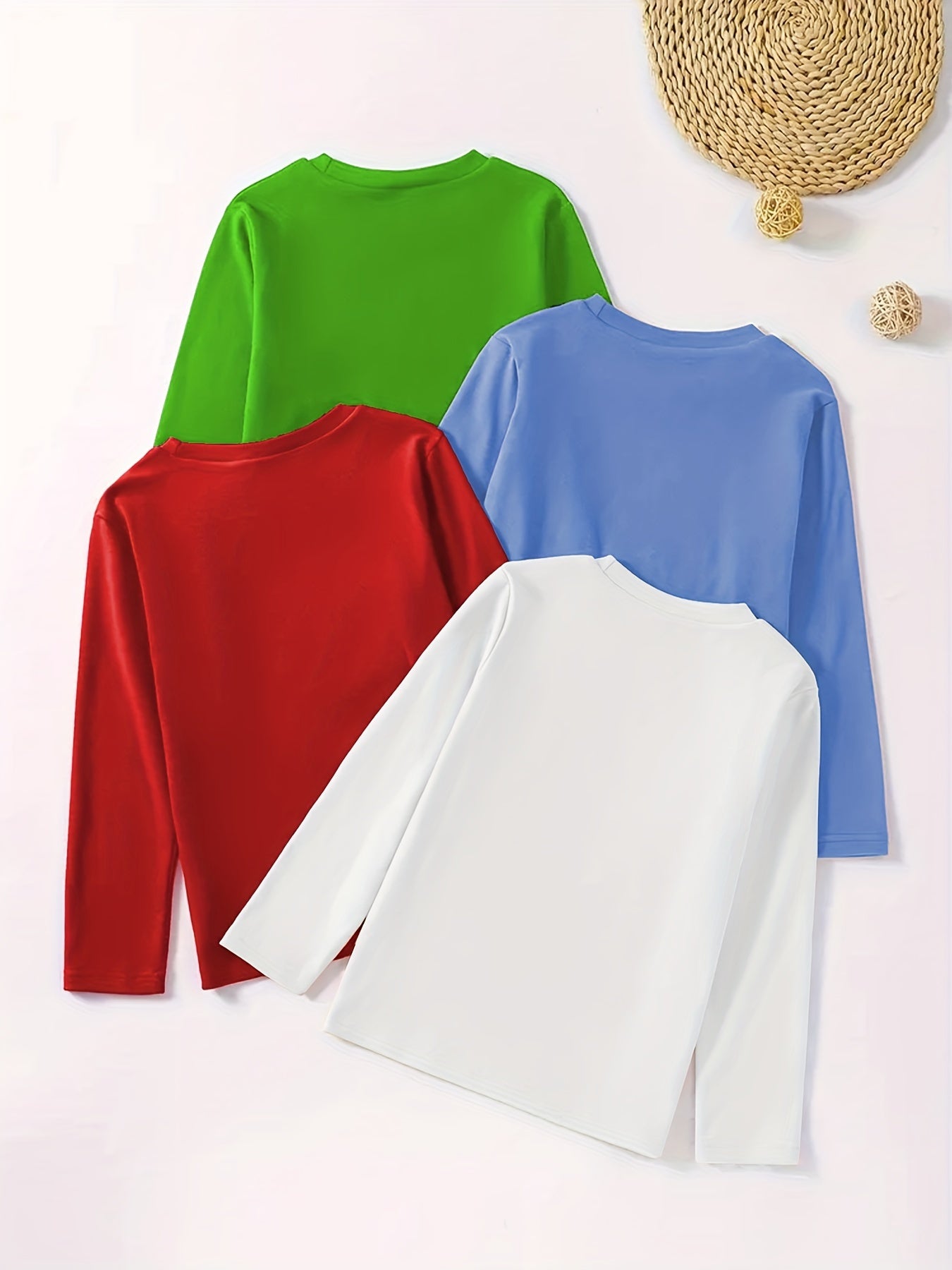 4pcs Cartoon Mouse Print T-Shirt,