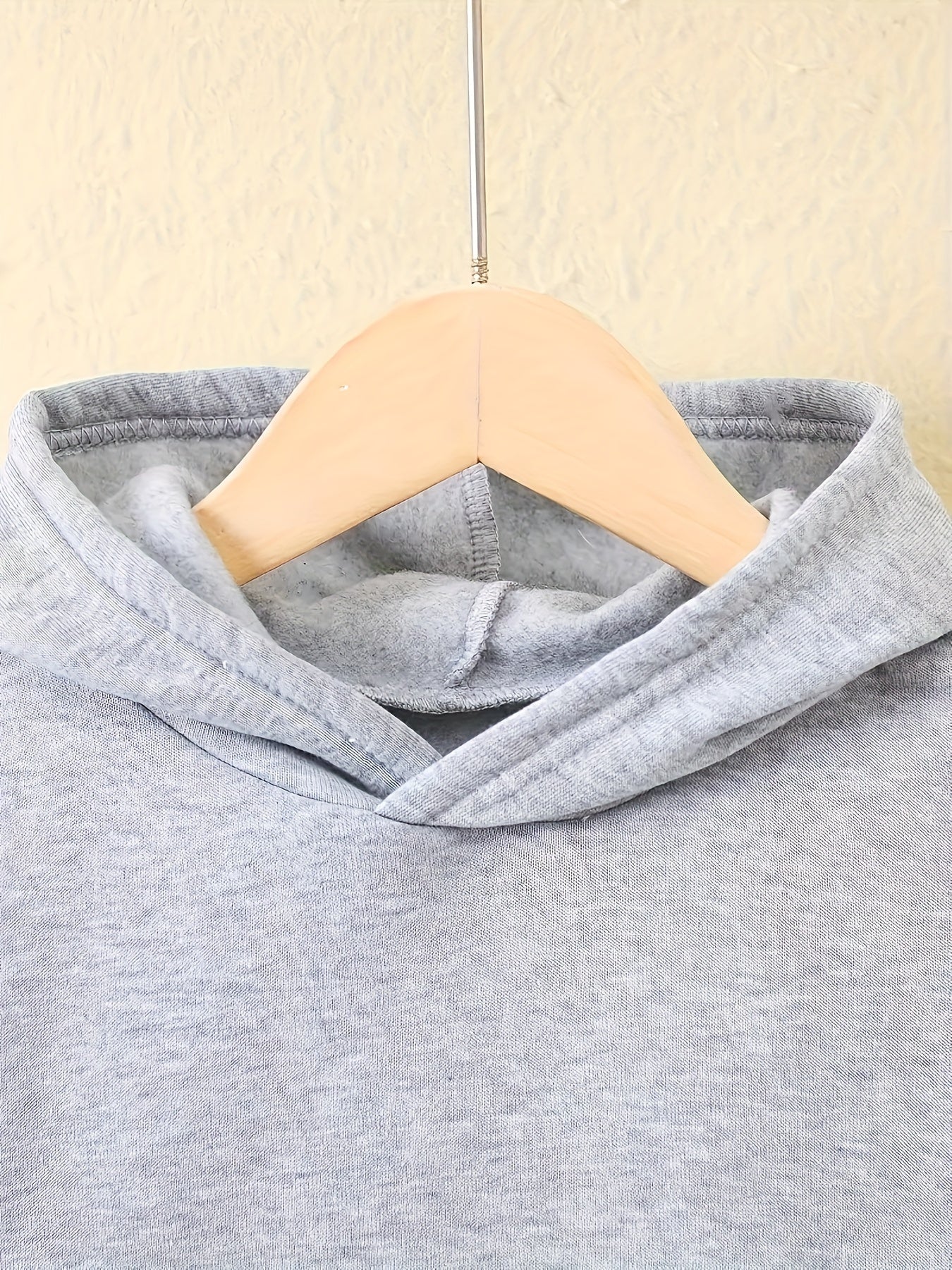 Girls Autumn And Winter New Fashion Cute Sweet Gentle Sports Outdoor Simple Leisure Color Hot Stamping Velvet David Round Neck Long Sleeve Hooded Sweater + Trousers Set