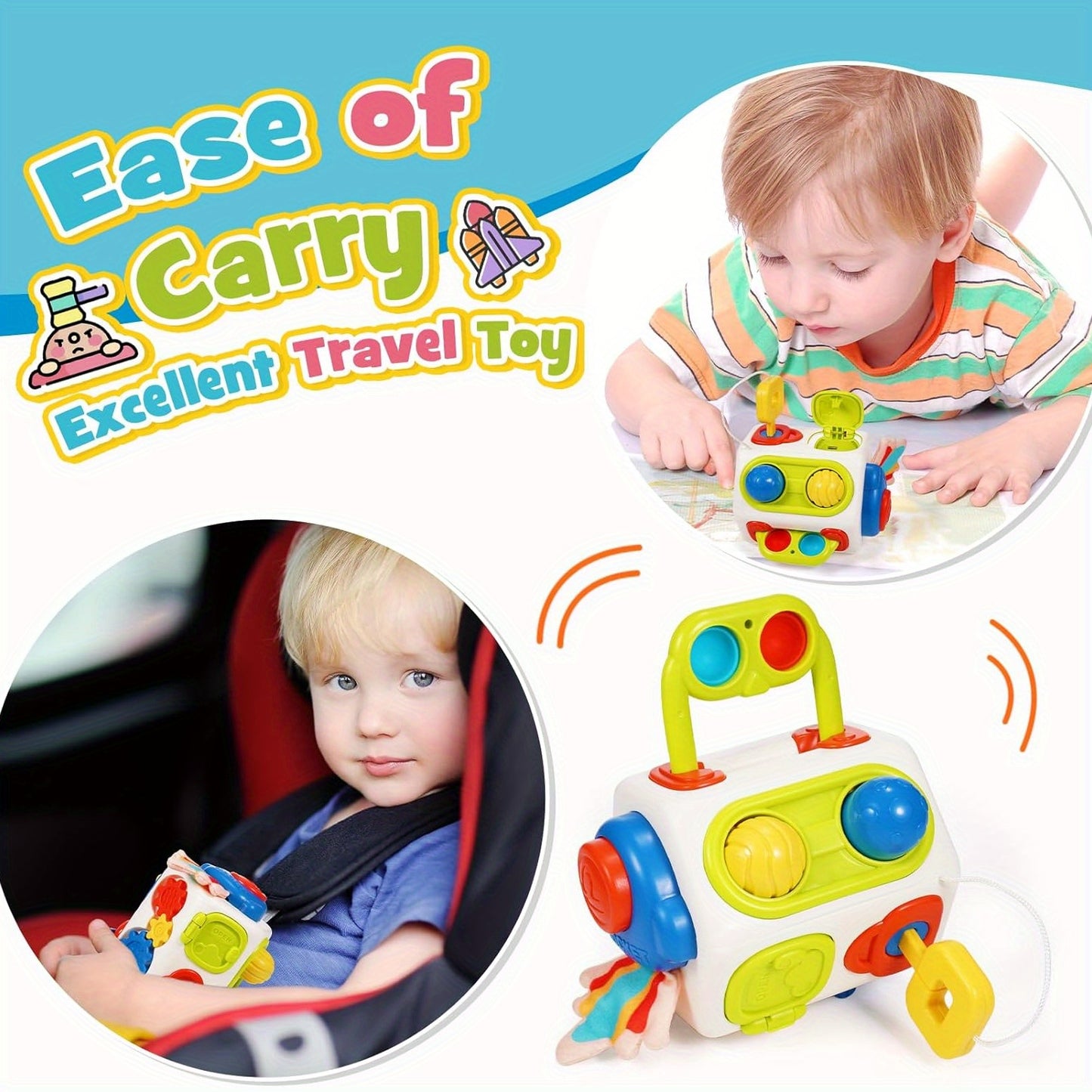 8-Sided Ball with Airplane & Car Travel Features