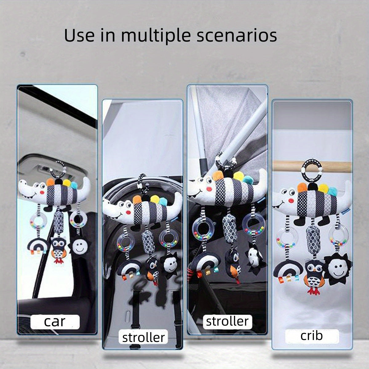 Black & White Wind Chime Stroller Bell Toy