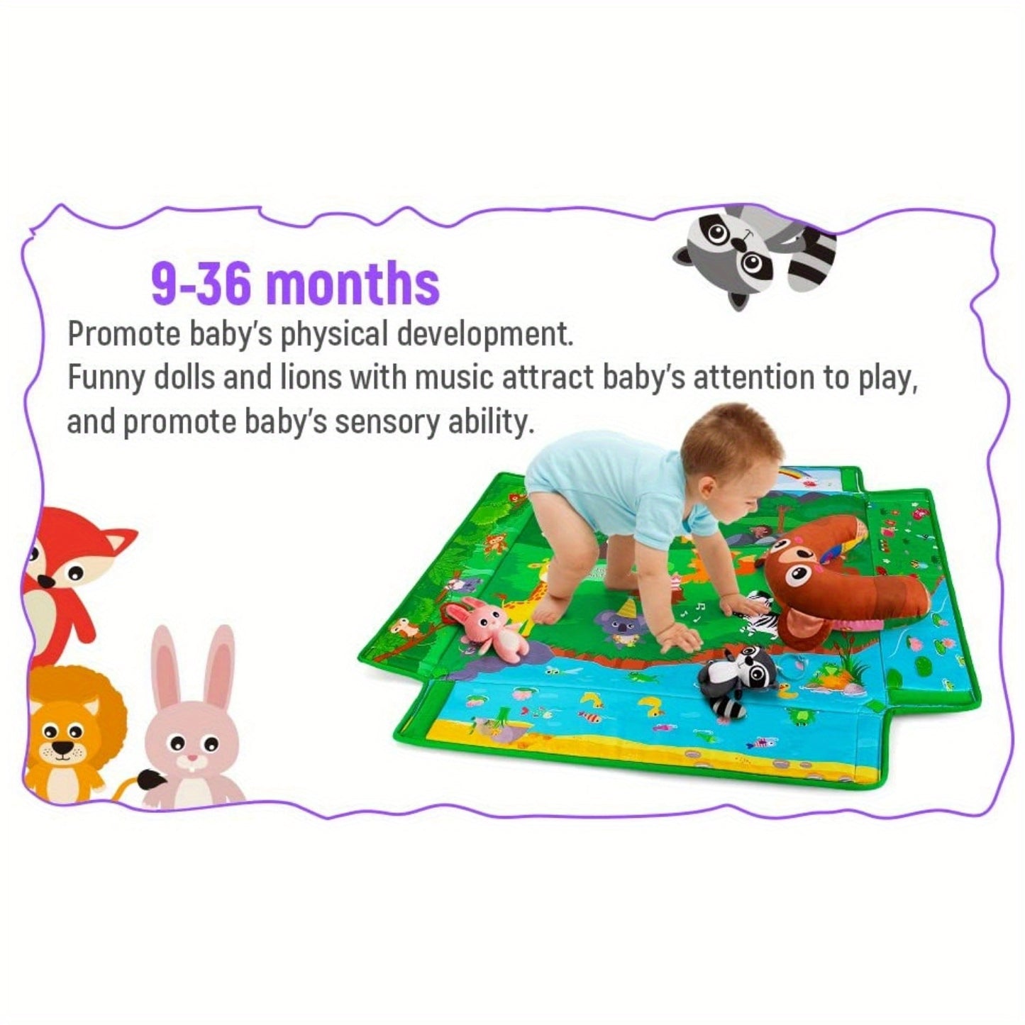 5-in-1 Baby Gym Activity Play Mat,