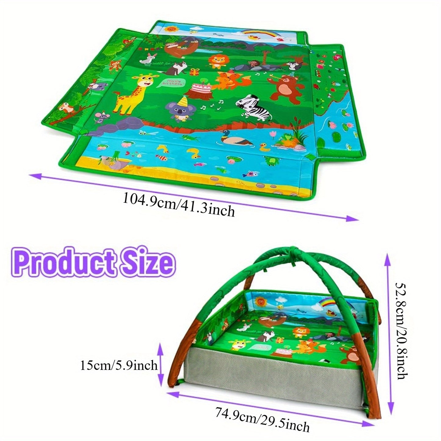 5-in-1 Baby Gym Activity Play Mat,