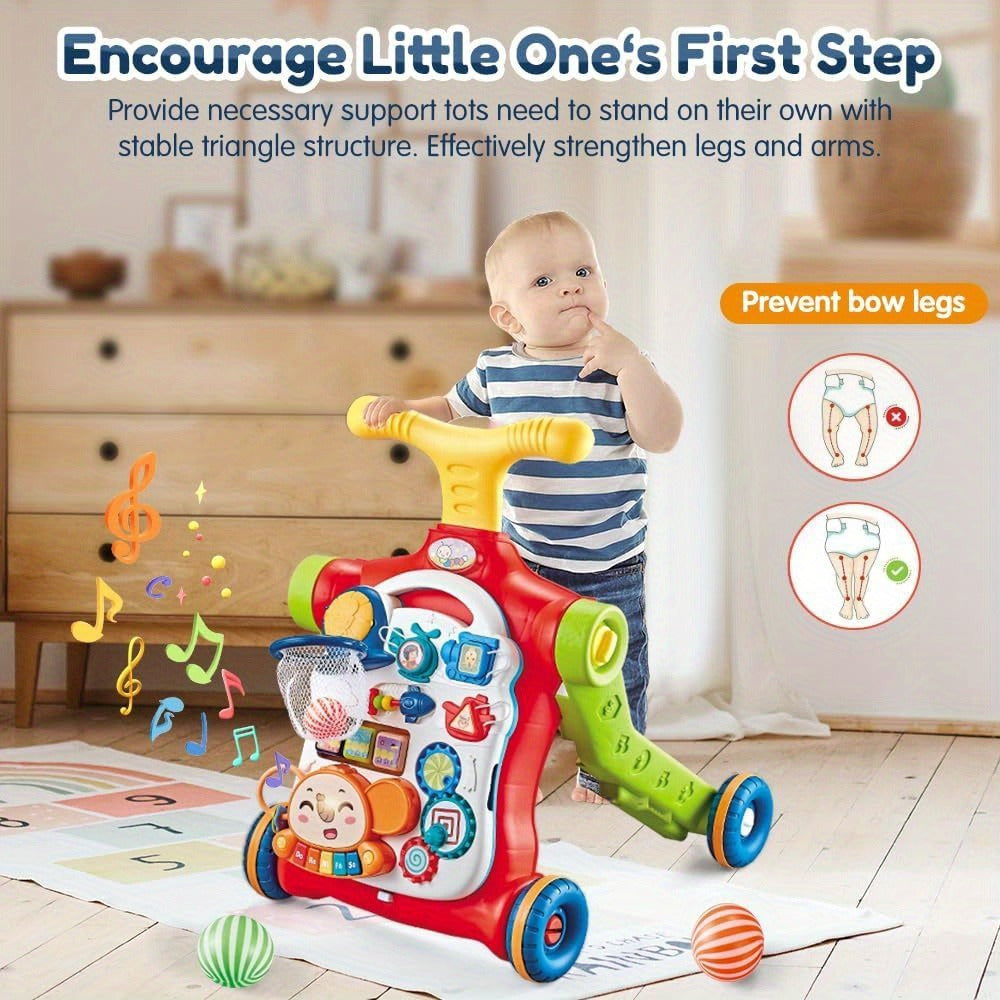 Baby Walker 5 in 1, Sit-to-Stand Learning Walker