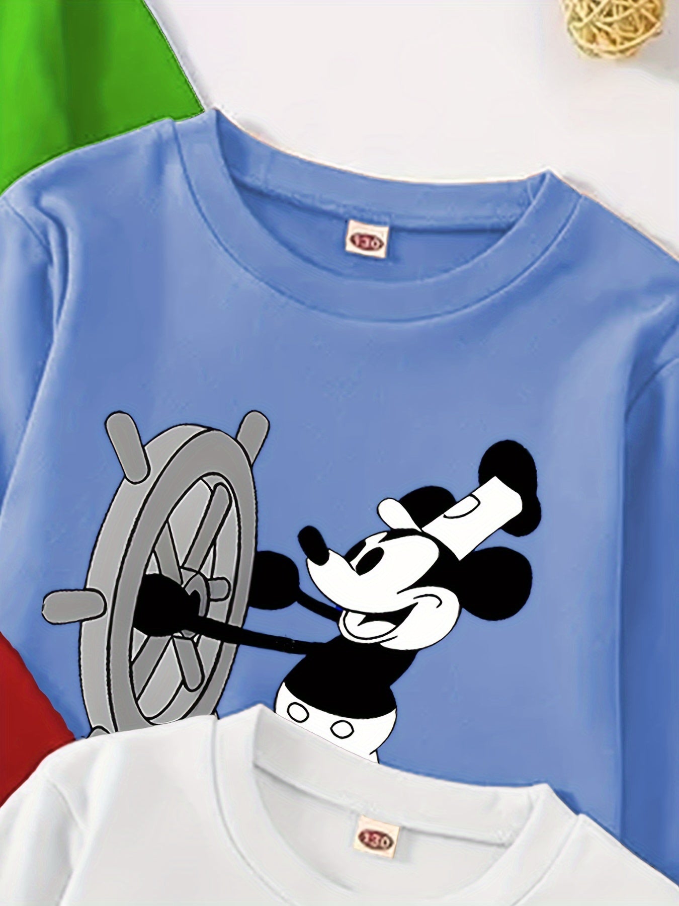 4pcs Cartoon Mouse Print T-Shirt,