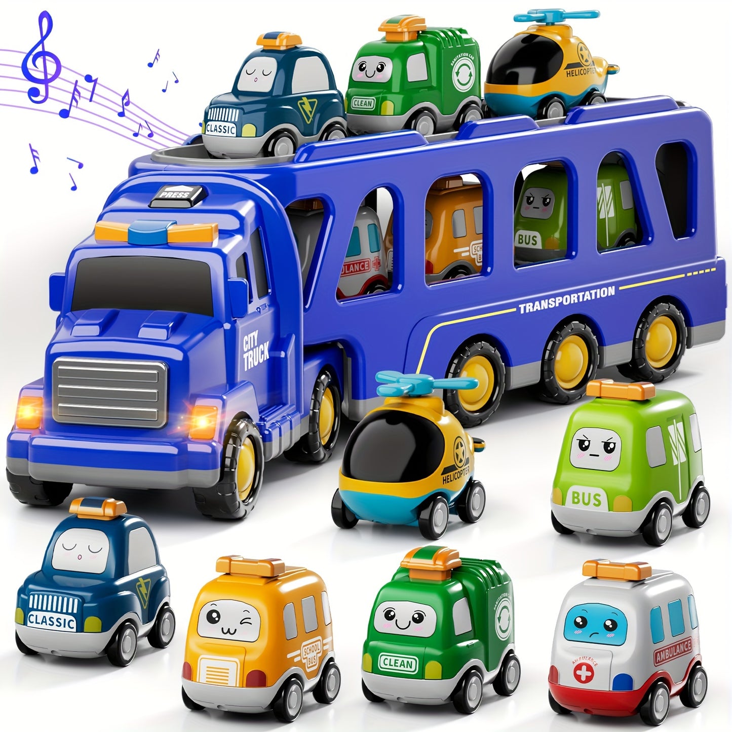 Cars and Truck With Lights & Sounds