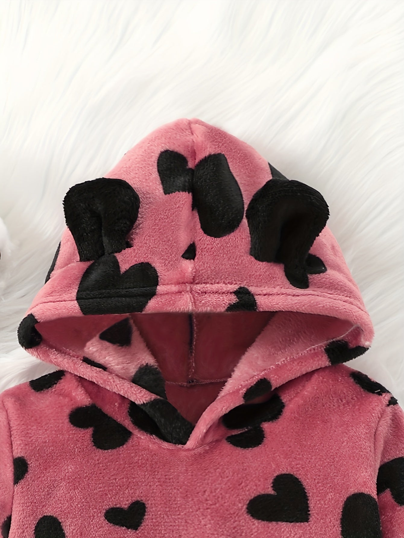 Two-piece Set:Hooded Plush Sweatshirt + Pants