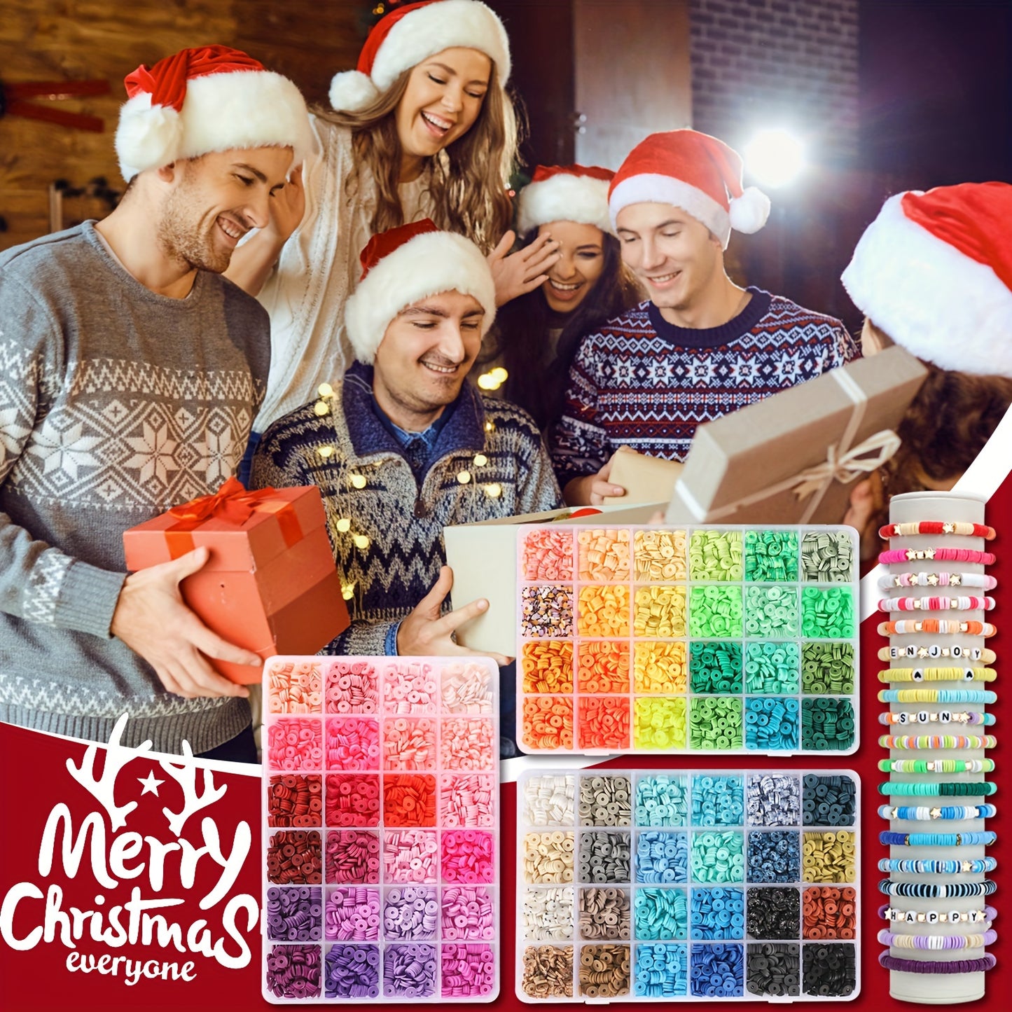 6000pcs/9000pcs Clay Beads Bracelet Making Kit,