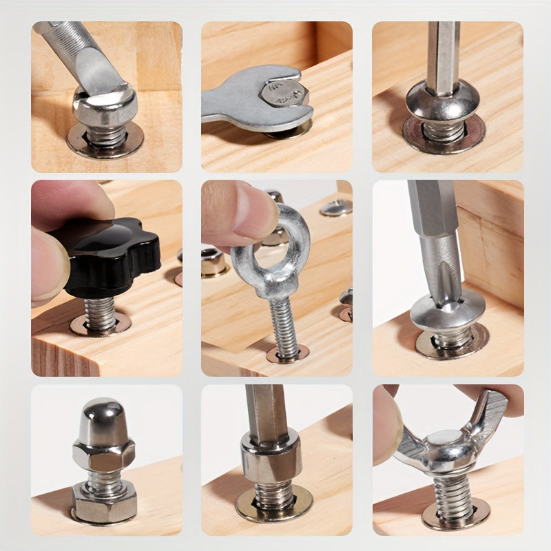Wooden LED Switch Repair Disassembly Screw Tool Car Learning Toy