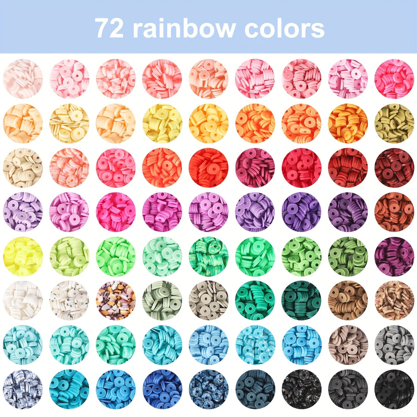 6000pcs/9000pcs Clay Beads Bracelet Making Kit,