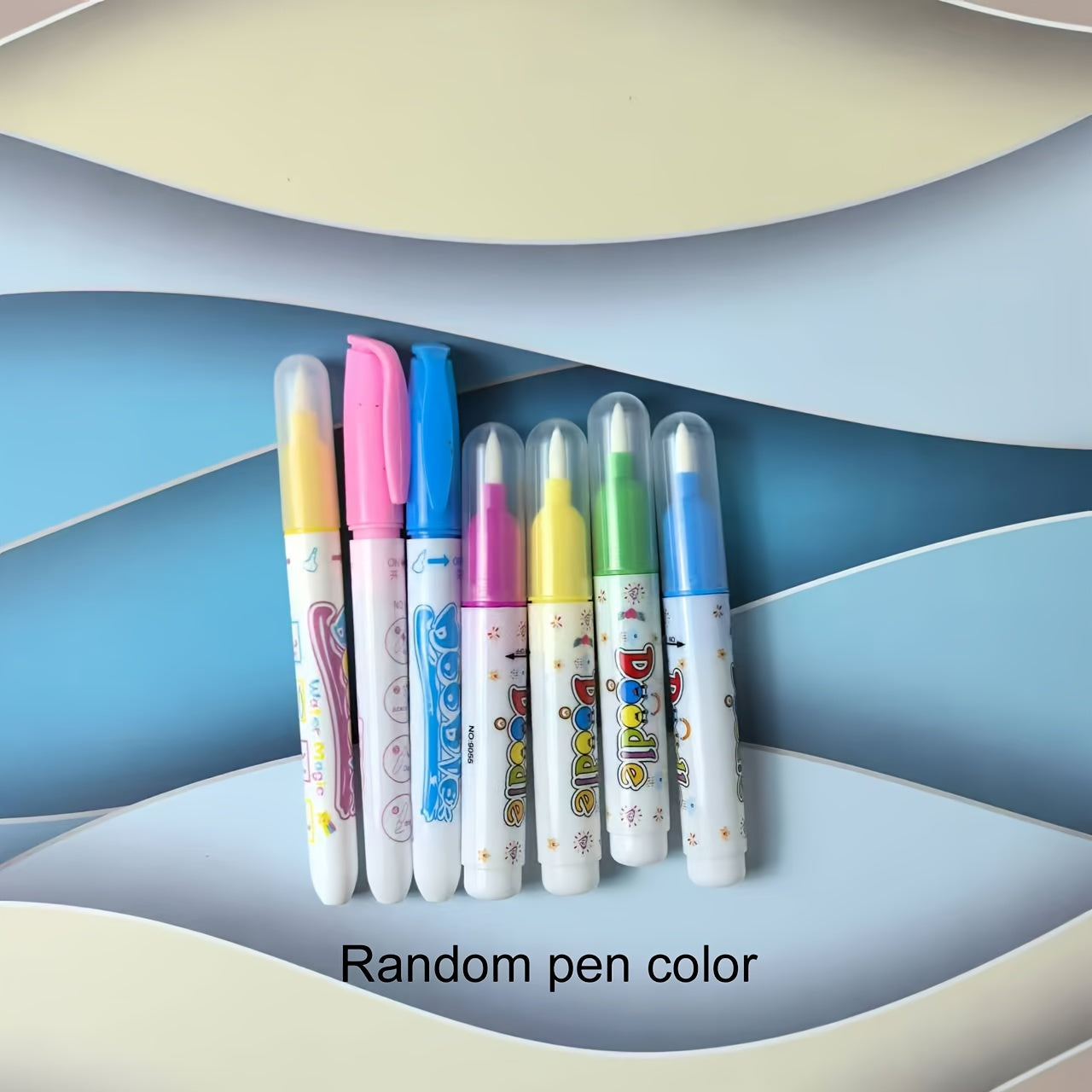 6-Pack Magic Water Coloring Books with Reusable Pages and Refillable Water Pens