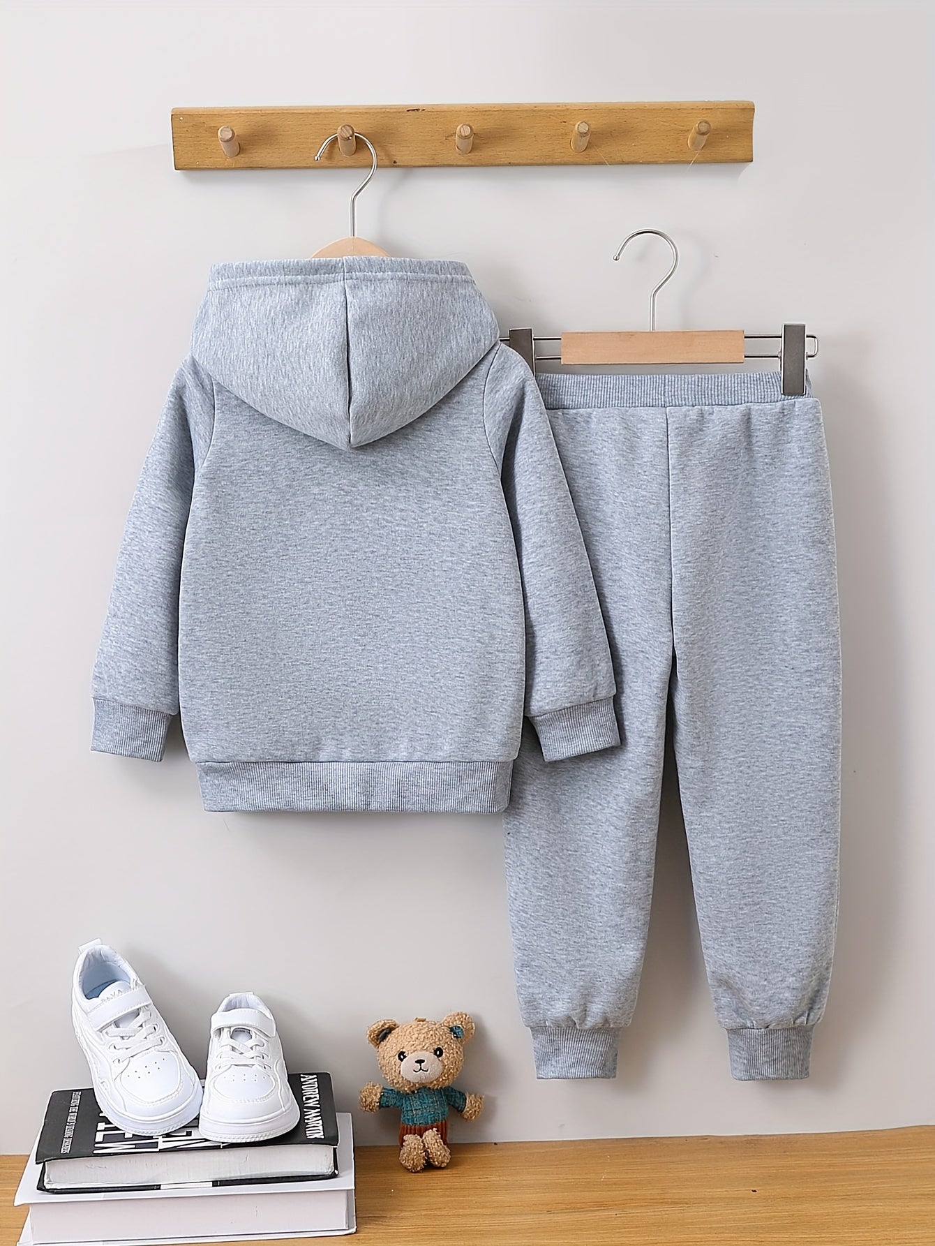 Girls 2pcs Long Sleeve Hooded Sweatshirt