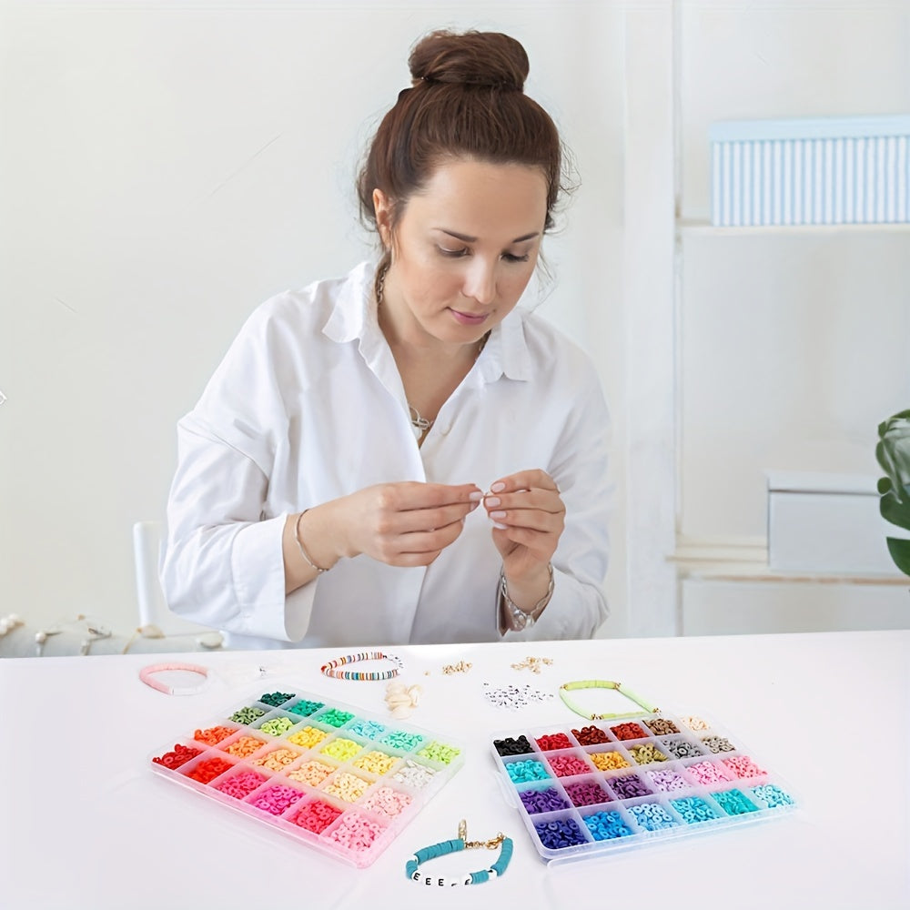 6000pcs/9000pcs Clay Beads Bracelet Making Kit,