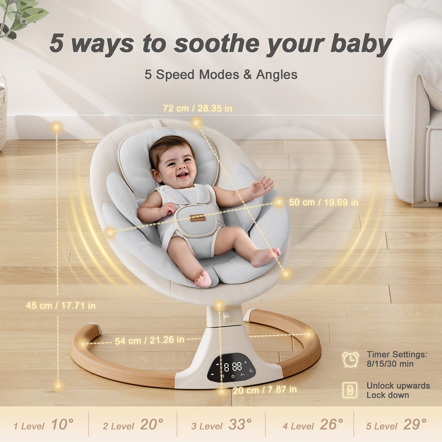 Portable Baby Swing For Indoor And Outdoor
