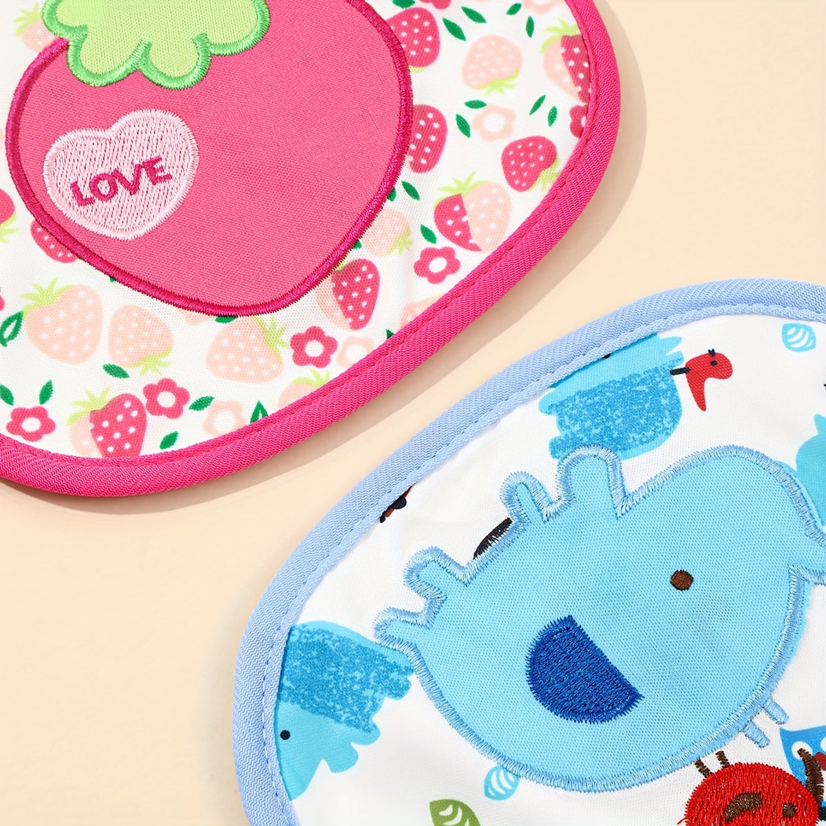 Waterproof Drool Bibs 5-Pack for Infants and Toddlers 0-3 Year