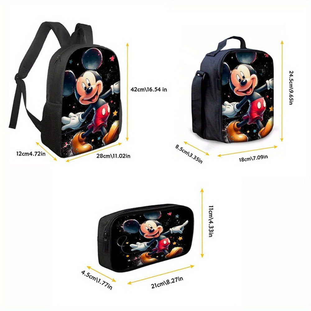 3pcs Disney Mickey Mouse Backpack Set,