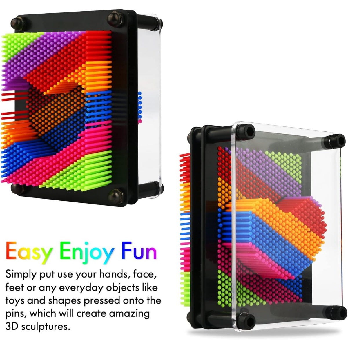 Colorful Rainbow Creative Plastic Pin Art Board