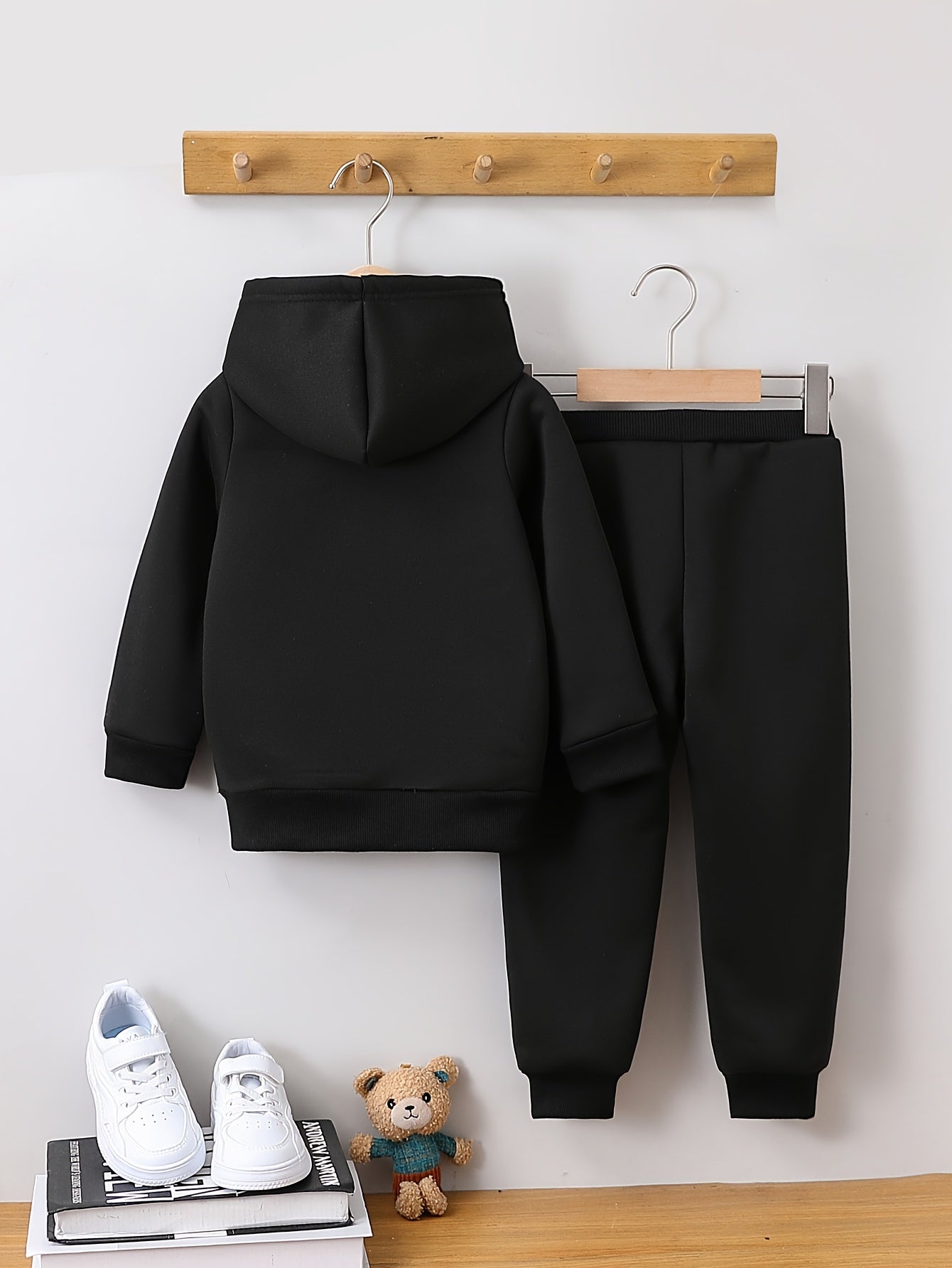 Girls 2pcs Long Sleeve Hooded Sweatshirt