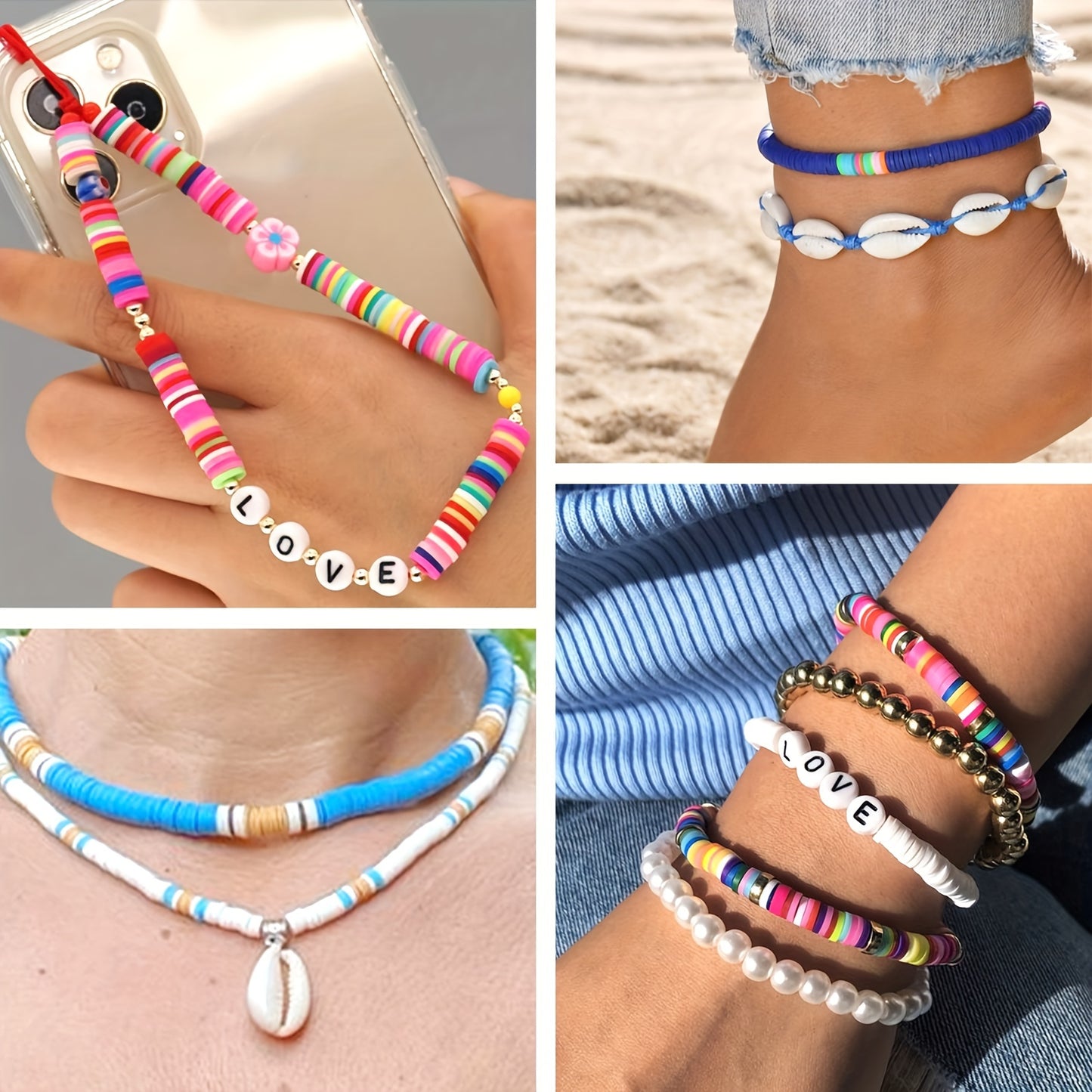 6000pcs/9000pcs Clay Beads Bracelet Making Kit,