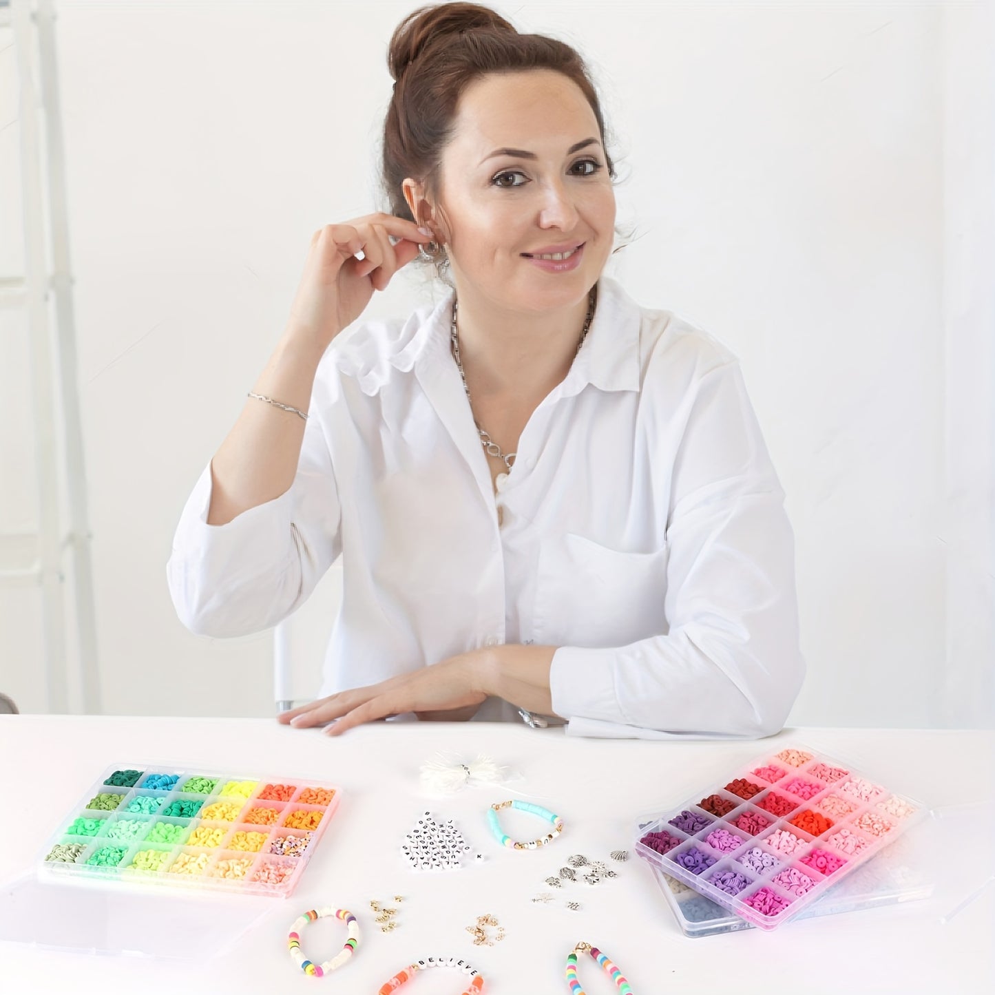 6000pcs/9000pcs Clay Beads Bracelet Making Kit,