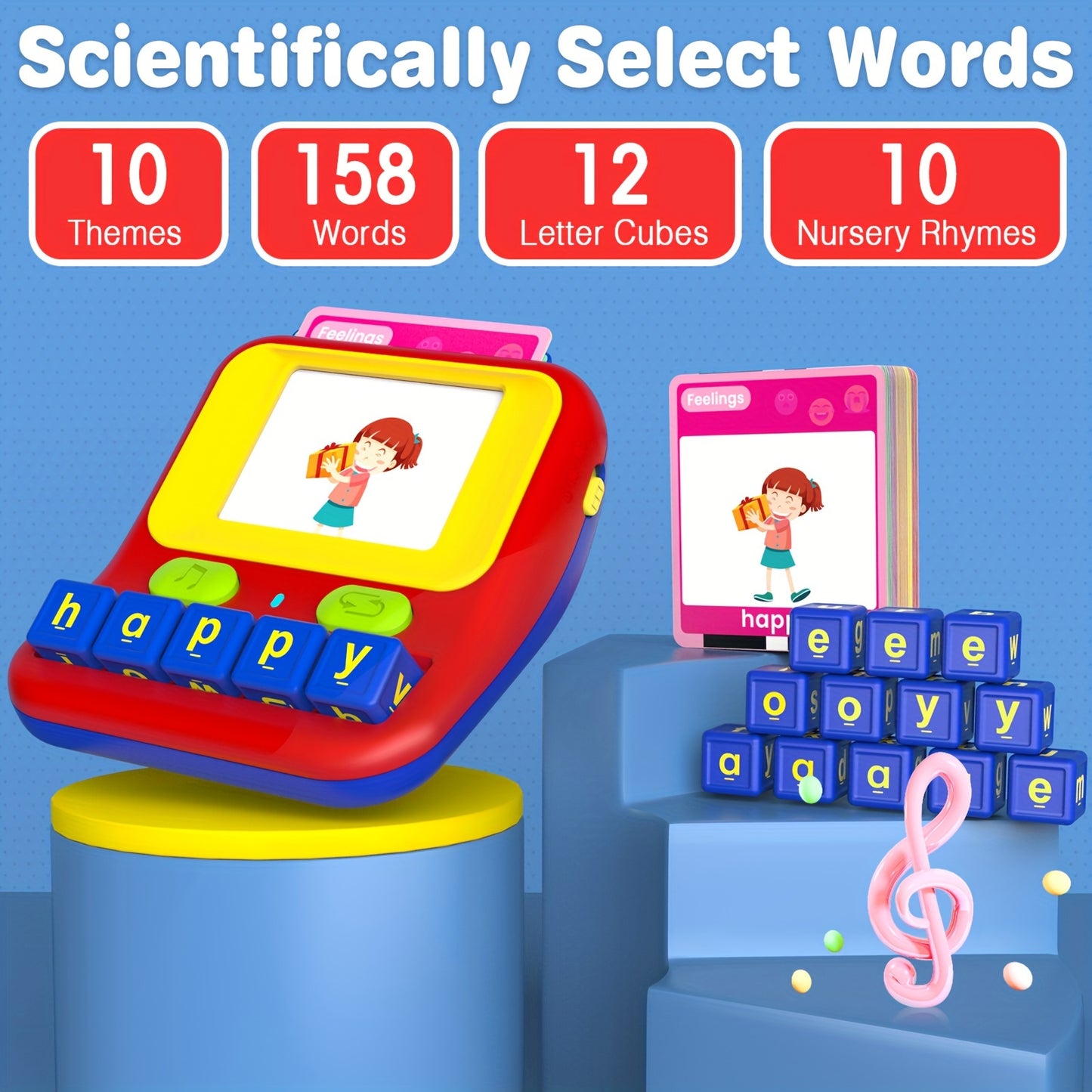 Talking Flash Cards With 158 Sight Words, Matching Letter Game