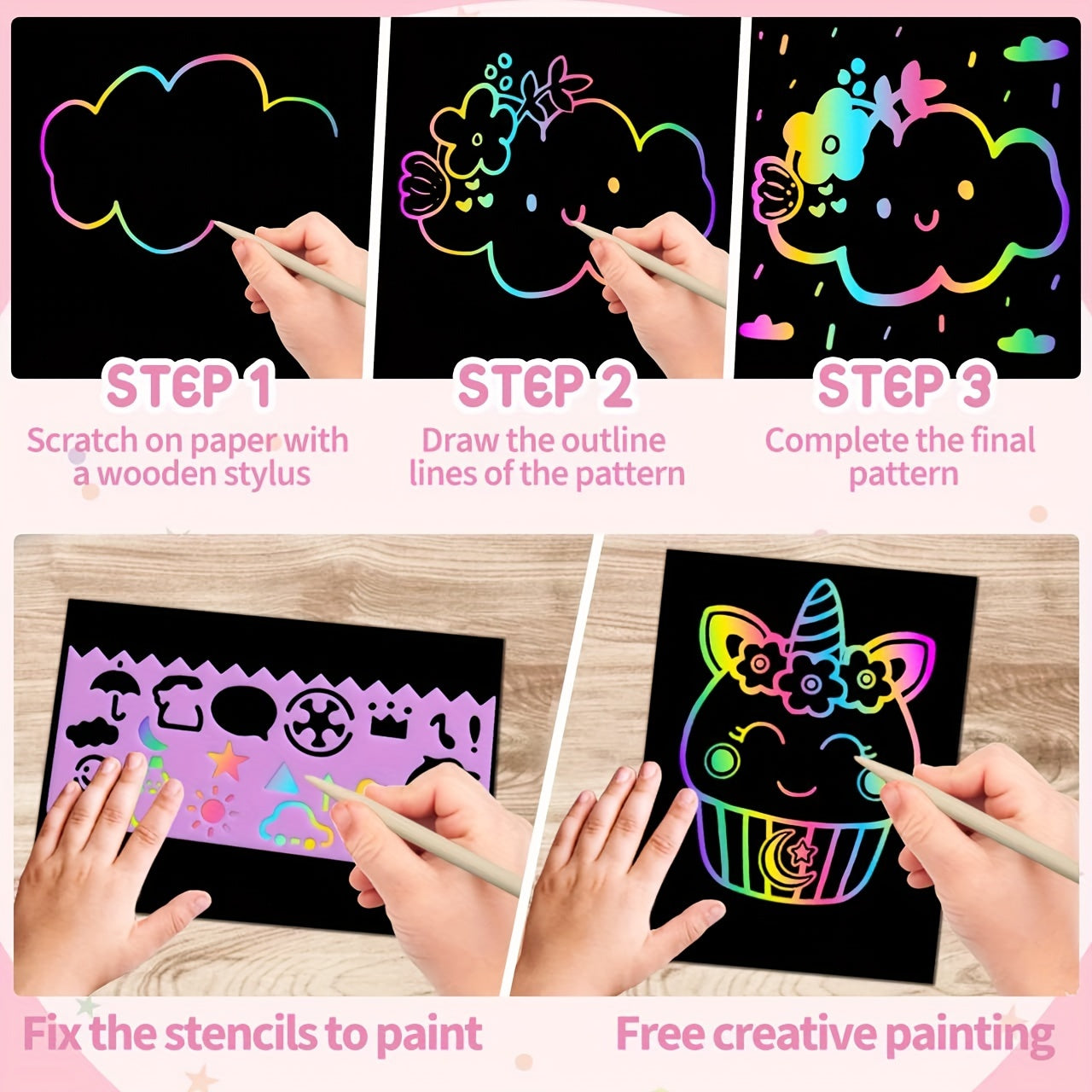 Rainbow Scratch Paper