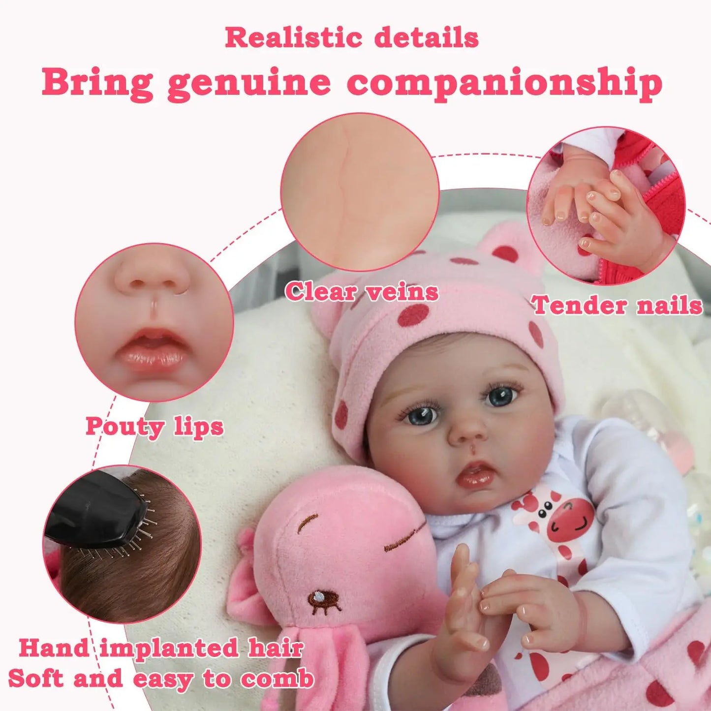 - 22 inches Realistic Newborn Soft Vinyl Baby dolls - 22 inches