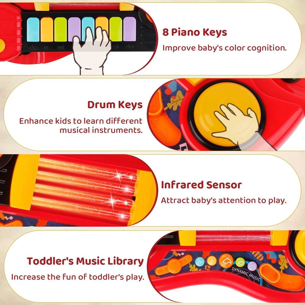 2 In 1 Electric Kids Guitar Piano