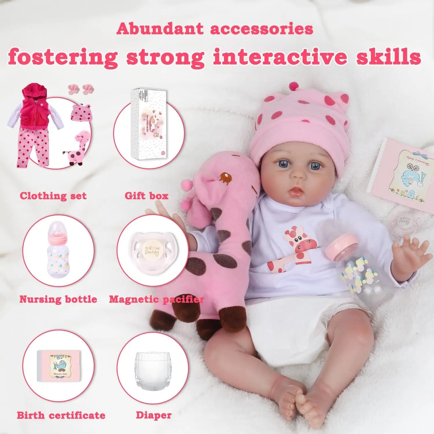 - 22 inches Realistic Newborn Soft Vinyl Baby dolls - 22 inches