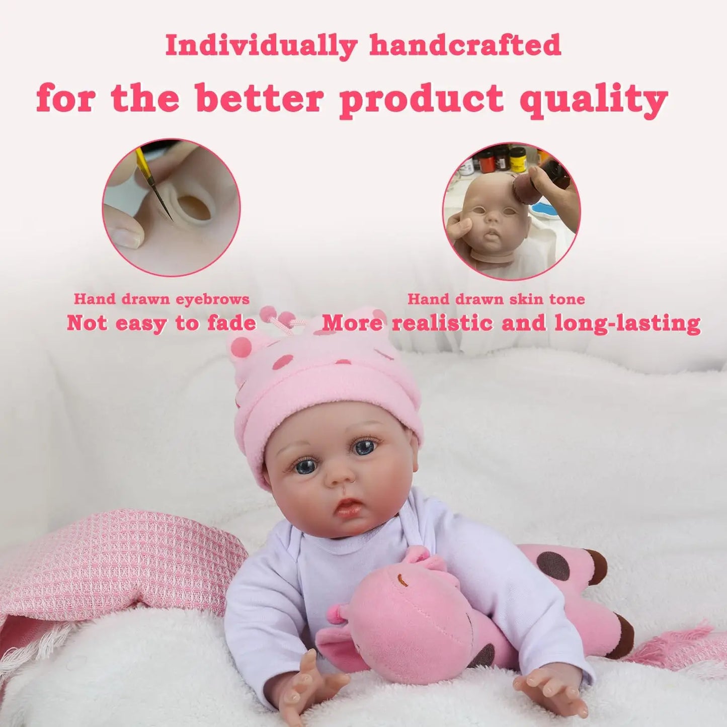 - 22 inches Realistic Newborn Soft Vinyl Baby dolls - 22 inches