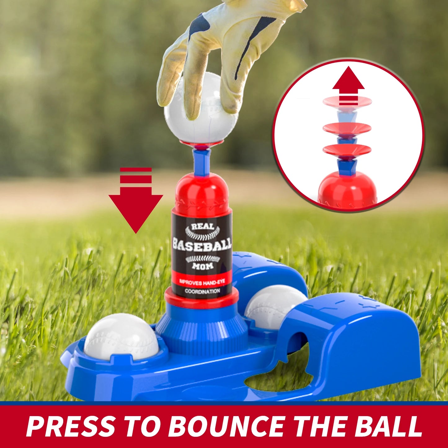 Indoor Outdoor Outside Sports T Ball Set with Auto Ball Launcher
