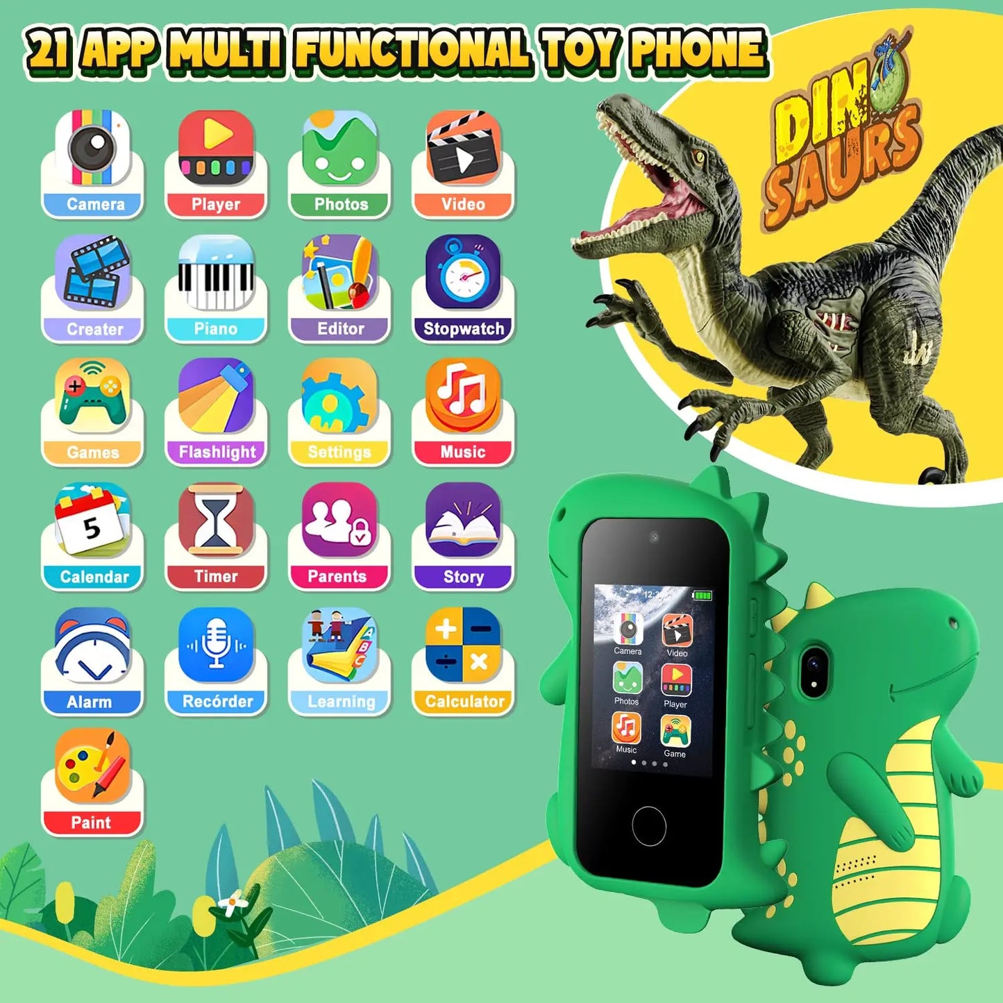 3-8 Year, Kids Smart Phone Dual Camera with 32GB Card, 3-8 Year