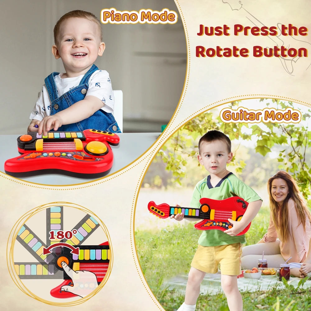 2 In 1 Electric Kids Guitar Piano