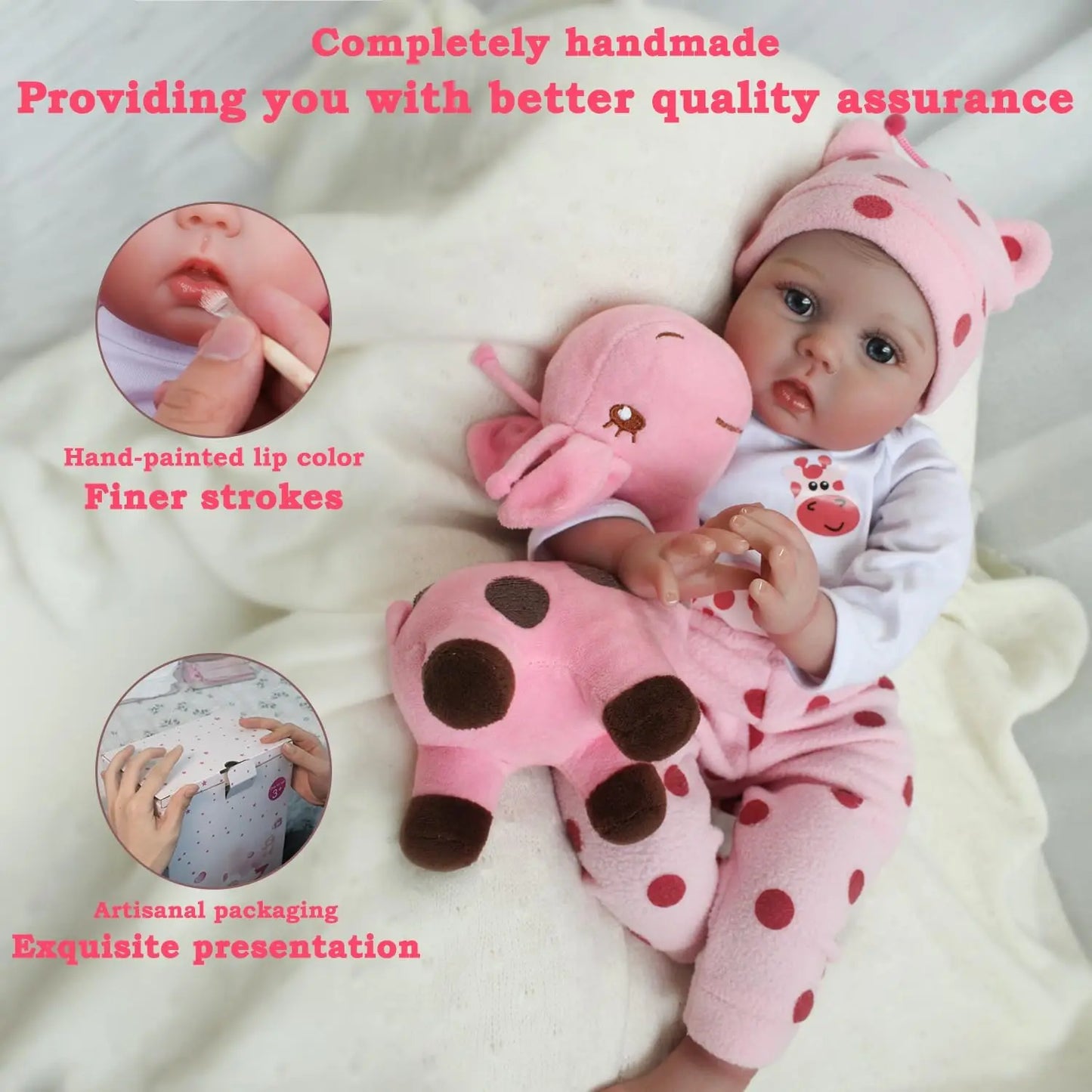 - 22 inches Realistic Newborn Soft Vinyl Baby dolls - 22 inches