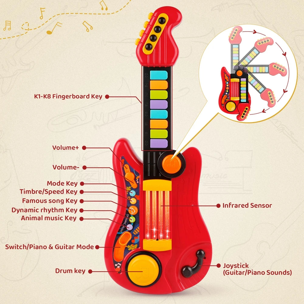 2 In 1 Electric Kids Guitar Piano