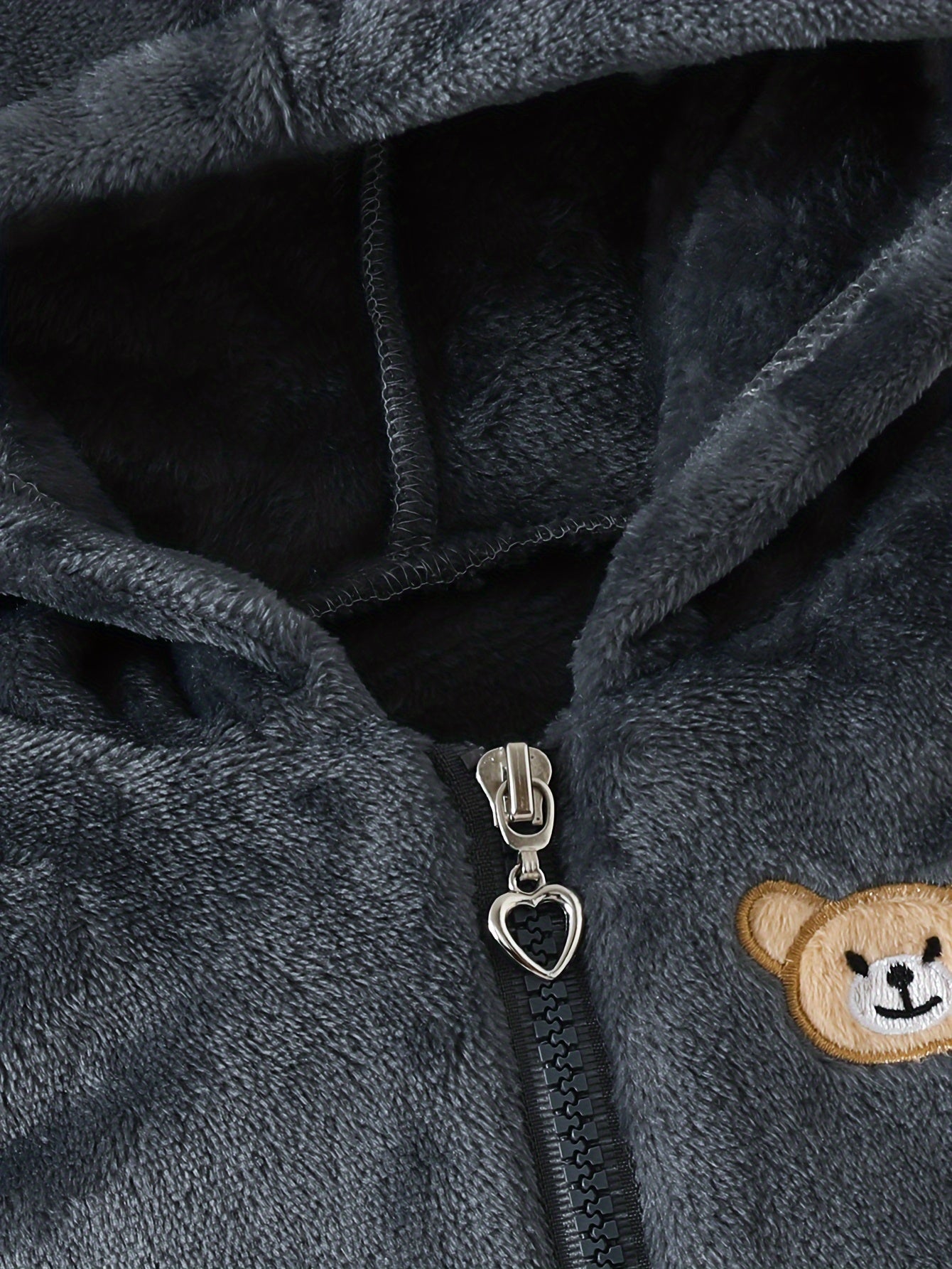 3pcs Embroidered Fleece Outfit, Hooded Vest ,Sweatshirt & Pants