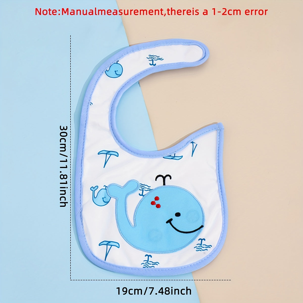 Waterproof Drool Bibs 5-Pack for Infants and Toddlers 0-3 Year