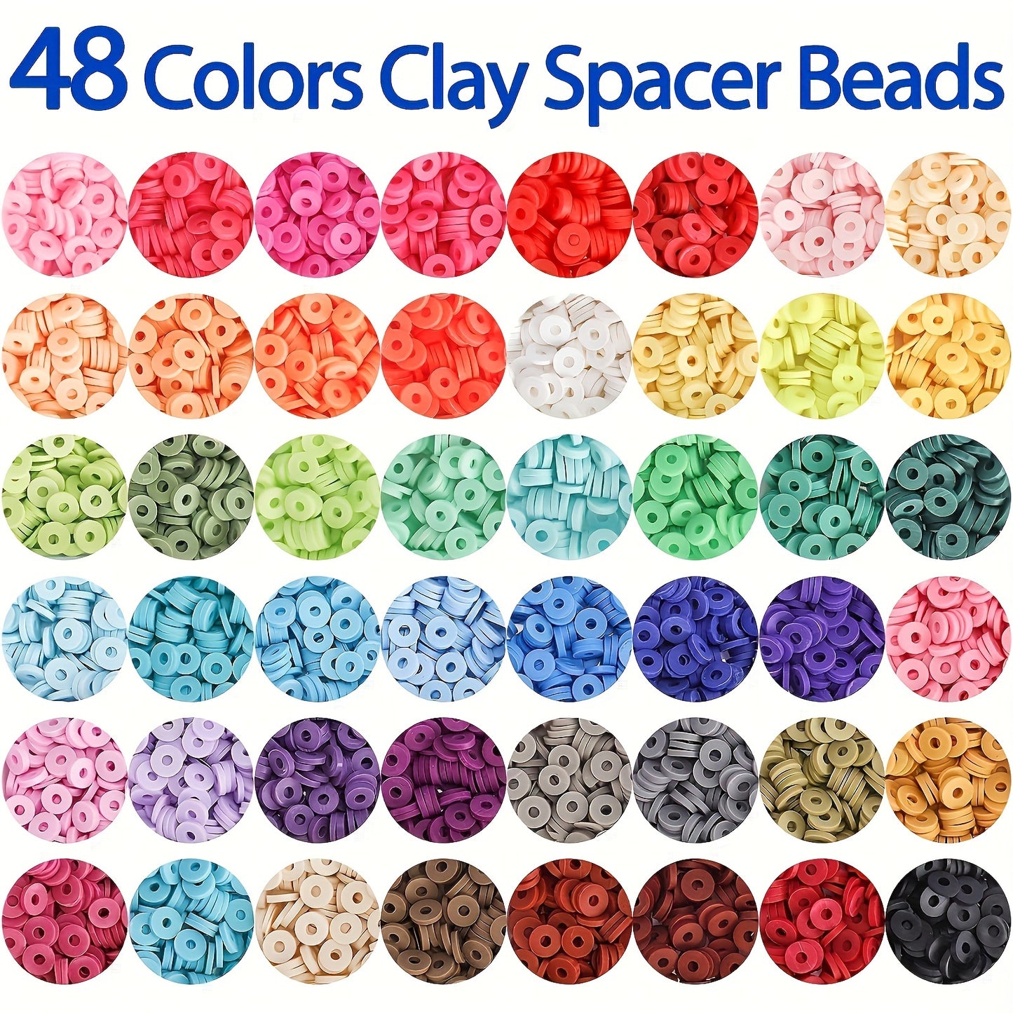 6000pcs/9000pcs Clay Beads Bracelet Making Kit,