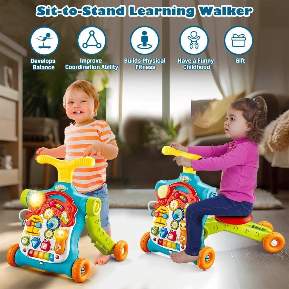 Baby Walker 5 in 1, Sit-to-Stand Learning Walker
