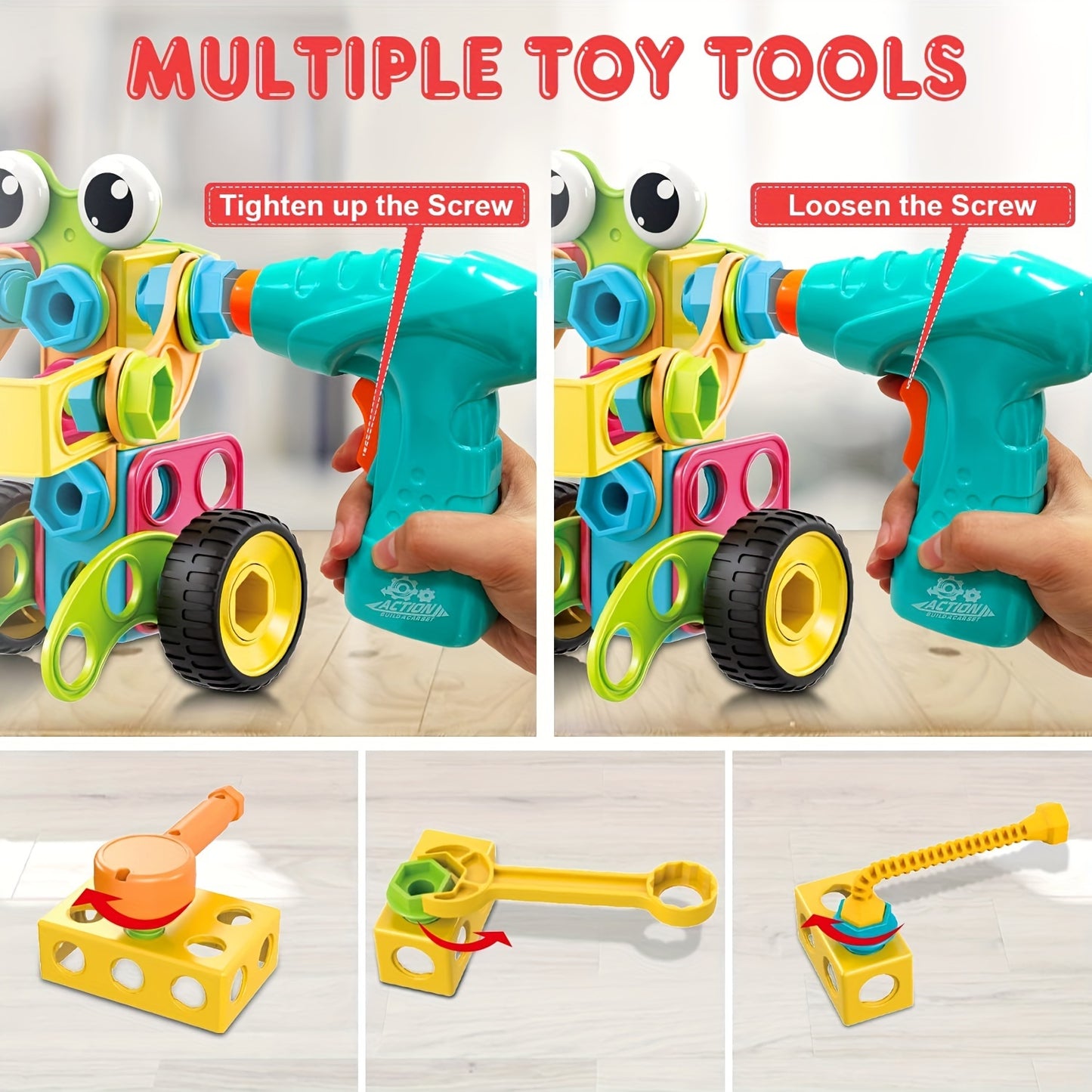 195 PCS Educational STEM ToyConstruction Building Blocks Toy Building Sets