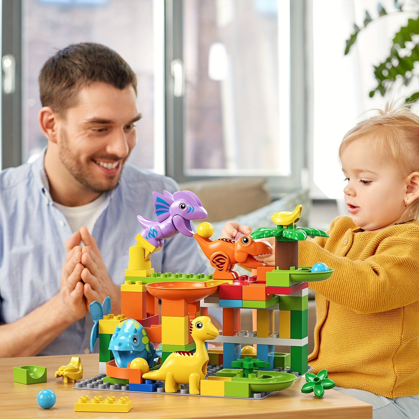 Racetrack Building Blocks Dinosaur Toys