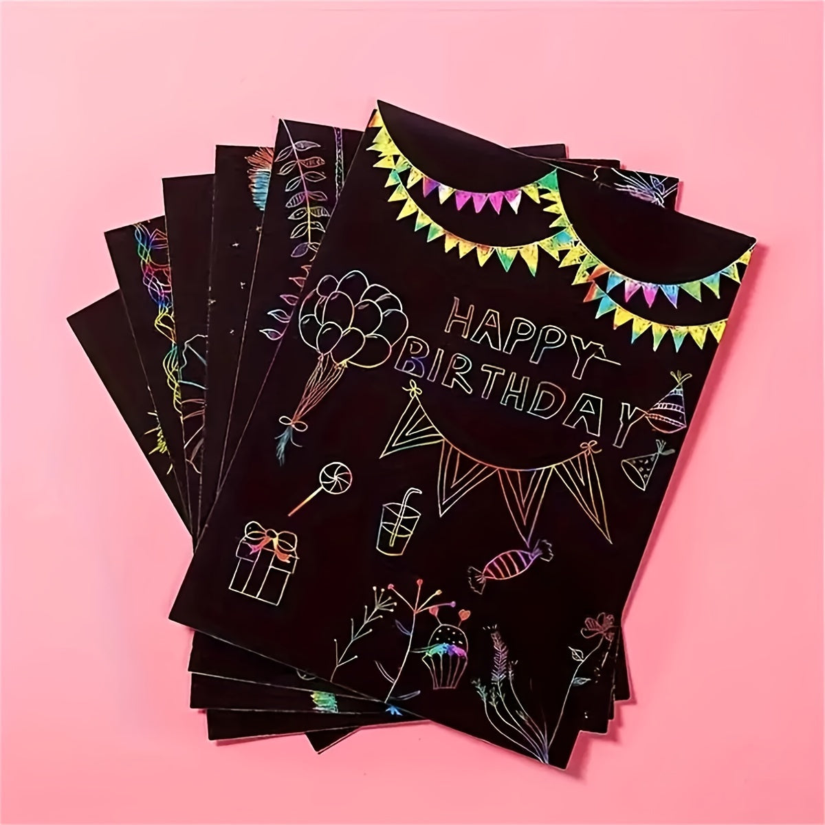 Rainbow Paper Scratch Painting Set