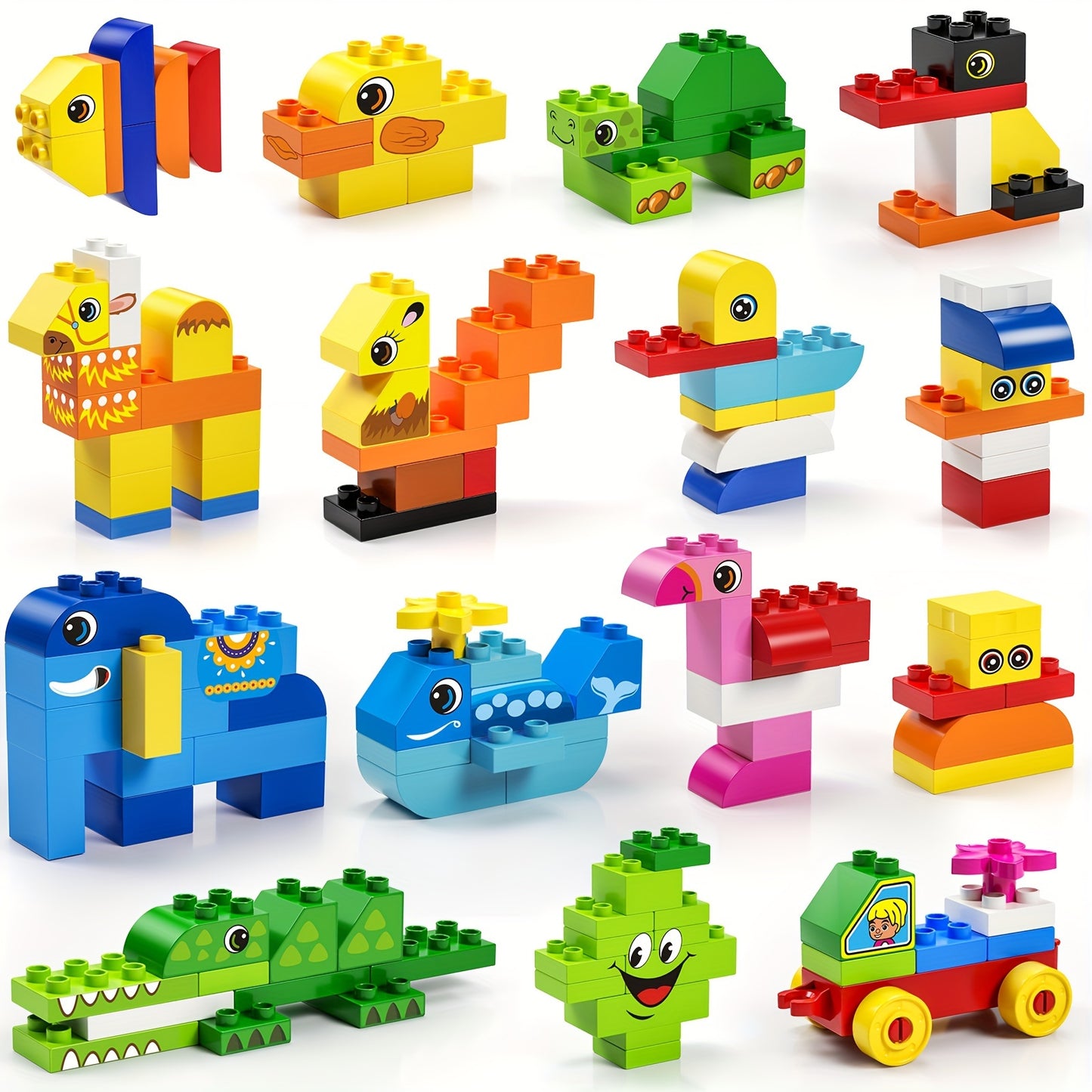 214 Pieces Toddler Educational Large Building Block Bricks