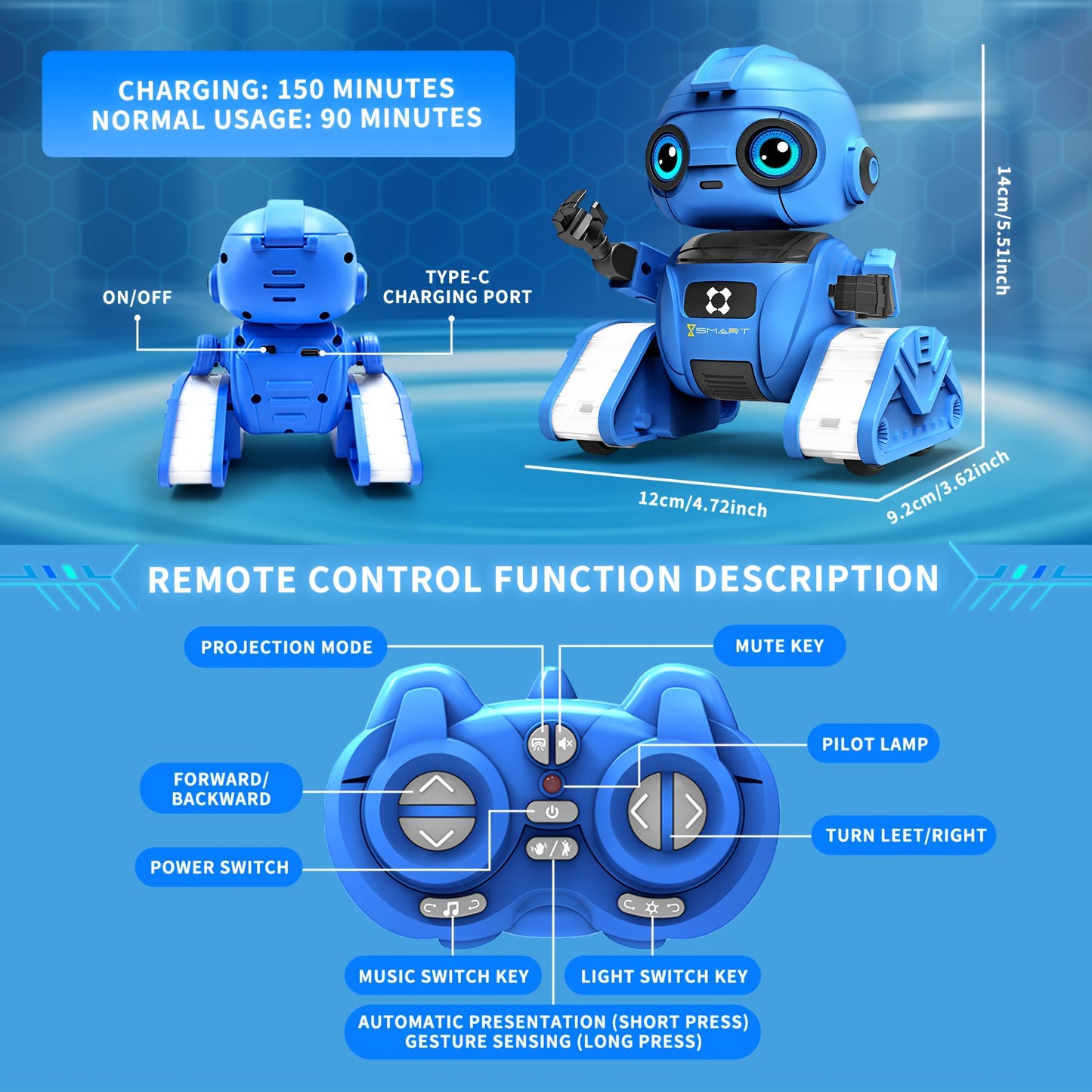 Interactive Mini Remote Control Robot Toy