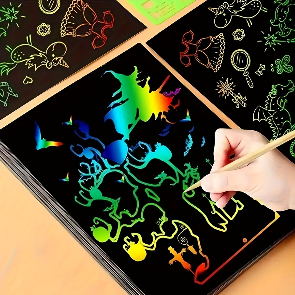 Rainbow Paper Scratch Painting Set