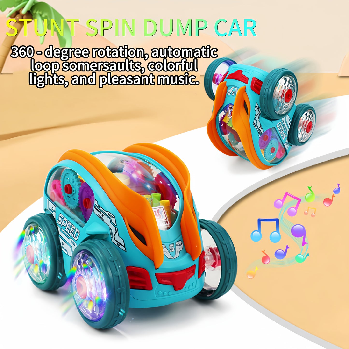 Dump Truck Toy with Colorful Lights And Music,