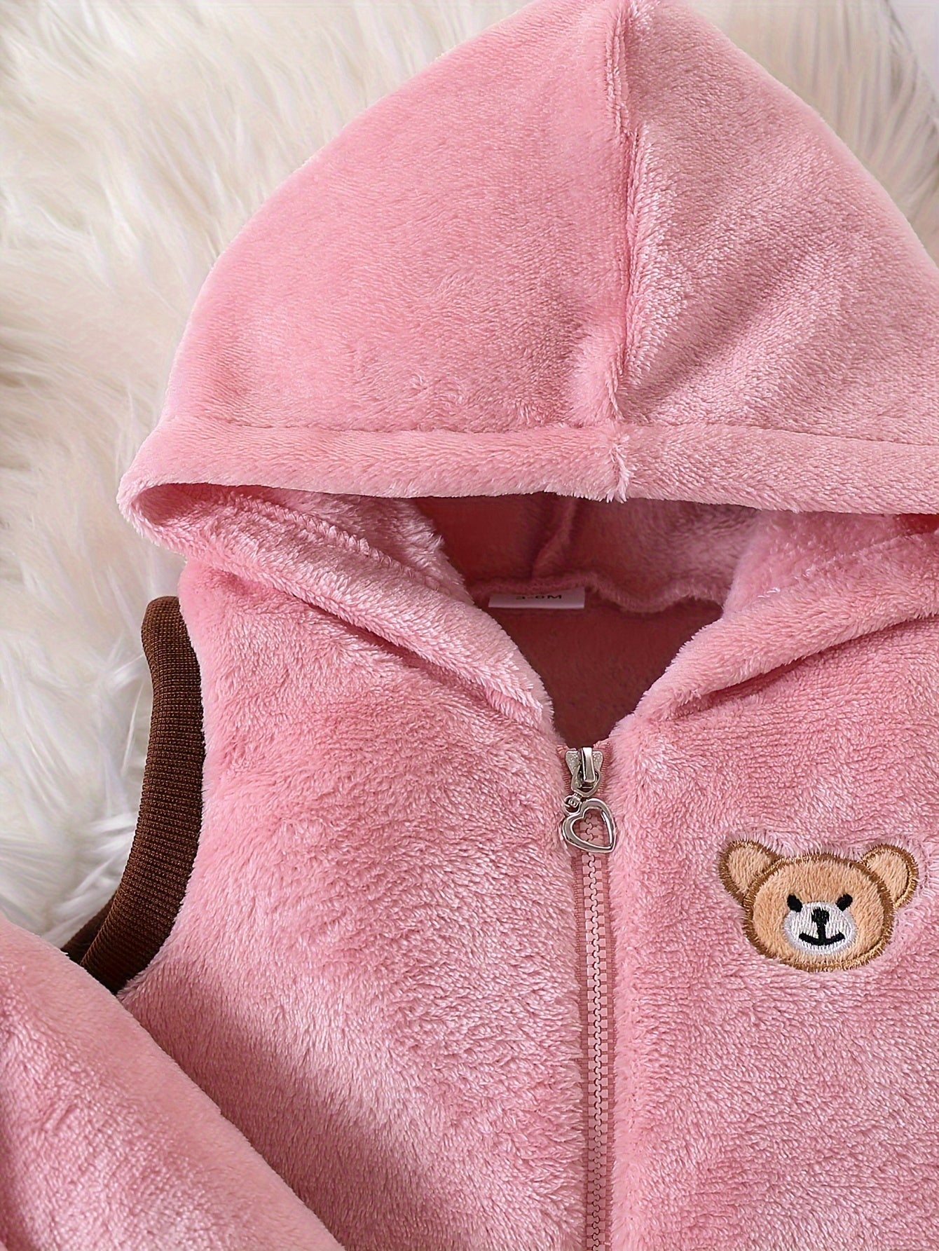 3pcs Embroidered Fleece Outfit, Hooded Vest ,Sweatshirt & Pants