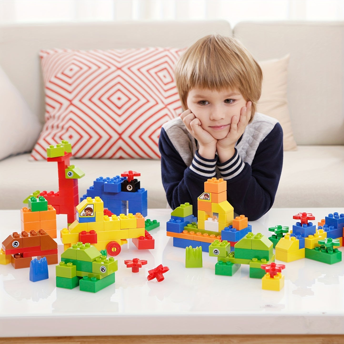 214 Pieces Toddler Educational  Large Building Block Bricks