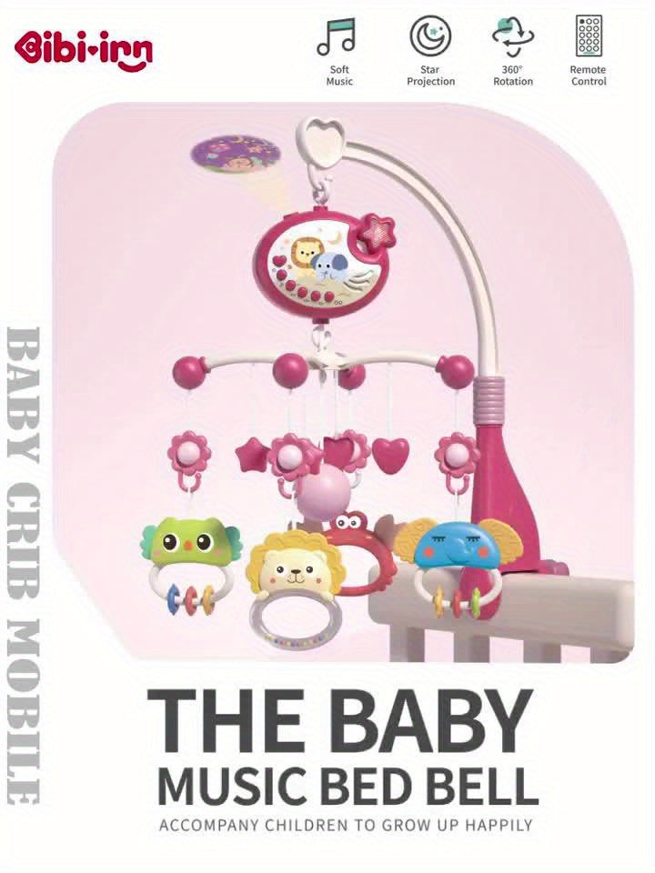 Baby Musical Crib Mobile With Night Lights And Relaxing Music,