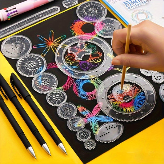 22pcs/set, Magic Ruler Colorful Scratch Painting Set